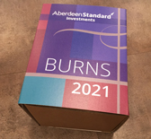 Burns Supper sleeve for presentation whisky box.